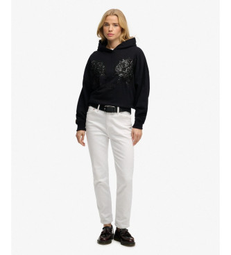 Superdry Sweatshirt Tattoo Embellish Oversize noir