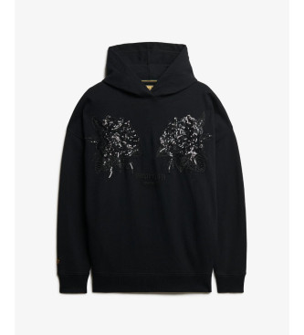 Superdry Sweatshirt Tattoo Embellish Oversize noir