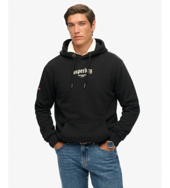 Superdry Tattoo Flash Ohlapna majica črna