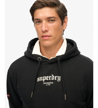 Superdry Tattoo Flash Ohlapna majica črna