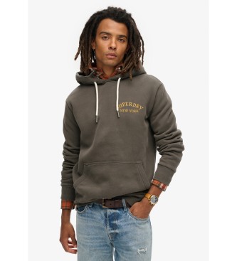 Superdry Tattoo rug grafisch los sweatshirt grijs