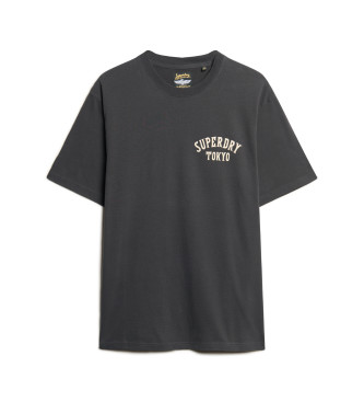 Superdry Tattoo Rckengrafik Lose T-shirt grau