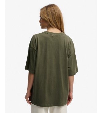 Superdry Tattoo Embellish Oversized green T-shirt 