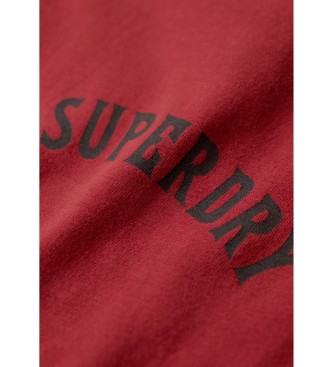 Superdry T-shirt rouge avec tatouage