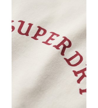 Superdry T-shirt blanc avec tatouage