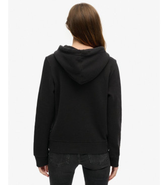 Superdry Sweatshirt med htte og Tattoo Script-grafik   sort