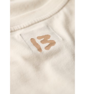 Superdry Majica z motivom tetovaže Script beige