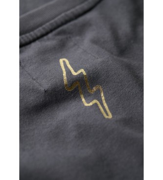 Superdry T-shirt Tattoo Script Relaxed cinzenta