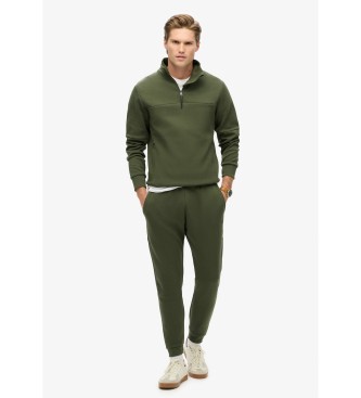 Superdry Sweatshirt verde tecnolgica com meio fecho de correr  