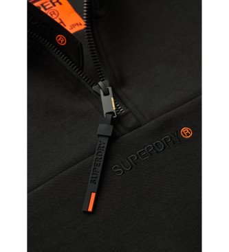 Superdry Sweatshirt med halv dragkedja och ls passform med Tech-logotyp svart