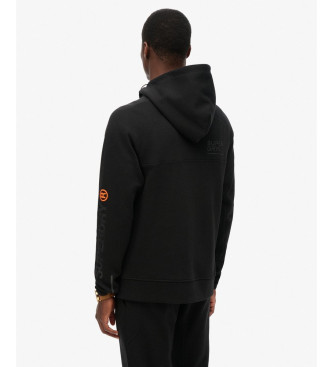 Superdry Locker sitzendes Kapuzensweatshirt mit Tech-Logo  schwarz