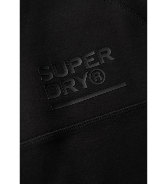 Superdry Felpa con cappuccio dalla vestibilit ampia con logo Tech nero