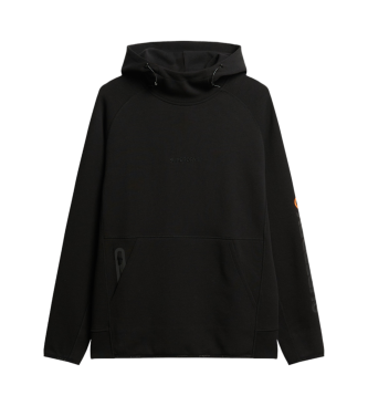 Superdry Loszittend sweatshirt met capuchon en Tech logo  zwart