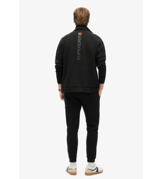 Superdry Lstsiddende trningsjakke med Tech-logo, sort