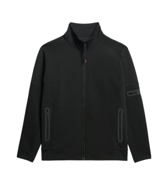 Superdry Locker sitzende Trainingsjacke mit Tech-Logo schwarz