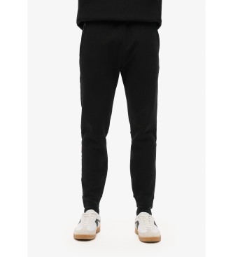 Superdry Pantaloni jogger con gamba affusolata con logo Tech nero 