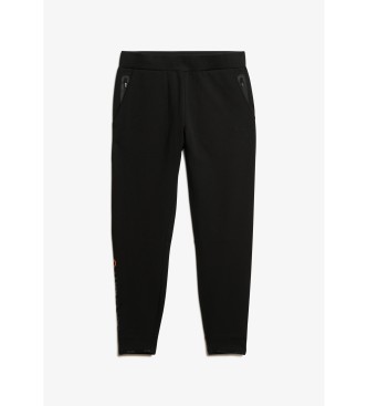 Superdry Tapered leg jogger trousers with Tech logo black 