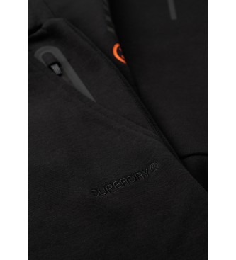 Superdry Jogger hlače s koničastimi nogami in logotipom Tech črne barve 