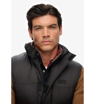 Superdry Colete acolchoado Tech preto