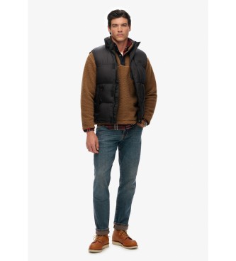 Superdry Colete acolchoado Tech preto