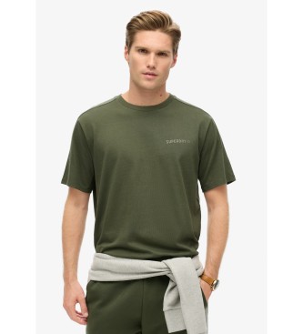 Superdry T-shirt verde tecnolgica de corte descontrado