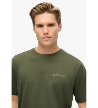 Superdry T-shirt verde tecnolgica de corte descontrado