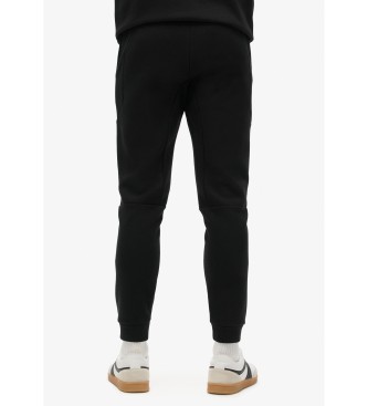 Superdry Tech Jogger broek met taps toelopende pijpen zwart