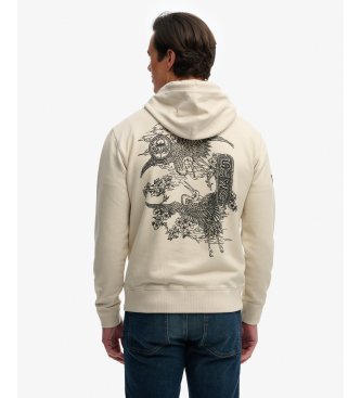 Superdry Sweater Tokyo Narrative Loose beige