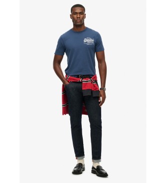 Superdry T-shirt dcontract Tokyo bleu