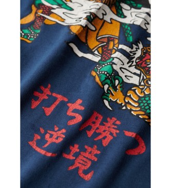 Superdry T-shirt dcontract Tokyo bleu