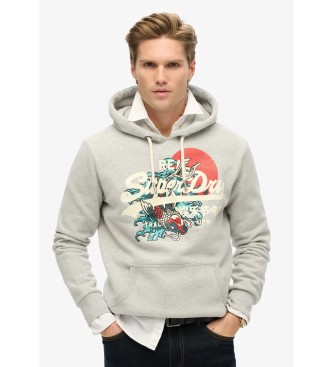 Superdry Sweater Tokio Vl grijs