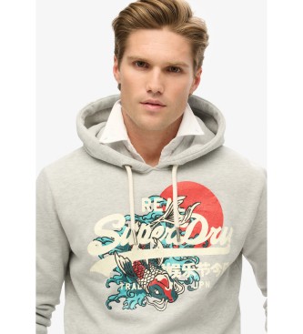 Superdry Sweater Tokio Vl grijs