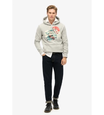 Superdry Felpa grigia Tokyo Vl