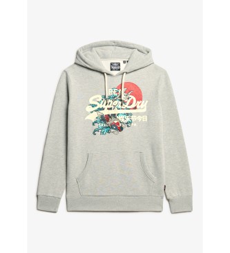 Superdry Felpa grigia Tokyo Vl