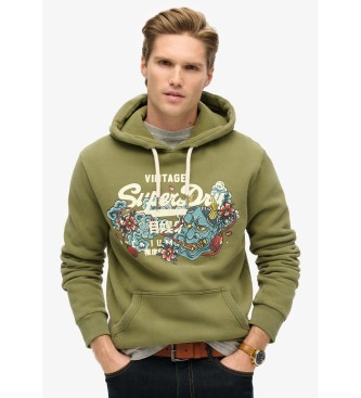 Superdry Felpa verde Tokyo Vl