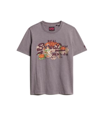 Superdry Grafisk T-shirt med avslappnad passform och logotyp Tokyo Vintage gr