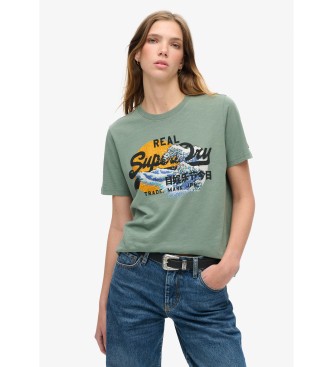 Superdry Tokio Vl T-shirt groen