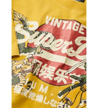 Superdry Tokyo Vl Grafik-T-Shirt gelb