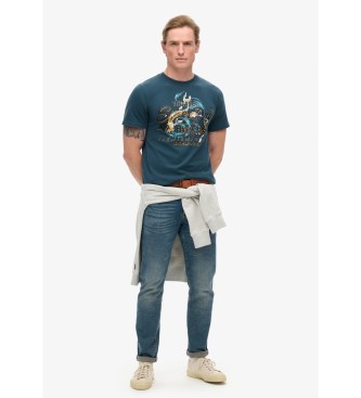 Superdry Tokyo grafisk T-shirt  bl