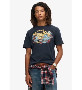 Superdry Tokio Vl Grafisch T-shirt marine