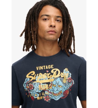 Superdry Tokio Vl Grafisch T-shirt marine