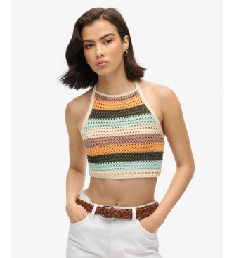 Superdry Multicoloured Crochet Halter Top