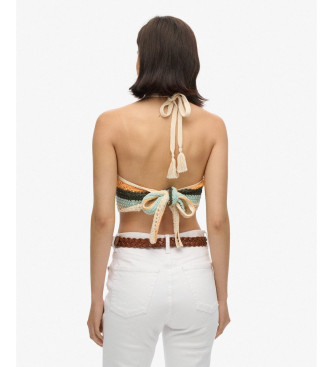 Superdry Multicoloured Crochet Halter Top