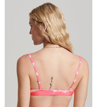 Superdry Haut de bikini tie-dye rose