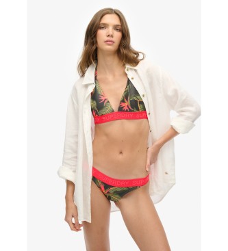 Superdry Top de biquni triangular com logtipo verde