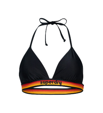 Superdry Top de bikini triangular con logotipo Vintage marino