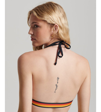 Superdry Triangel-bikinitopp med vintage-logotyp i marinbl frg