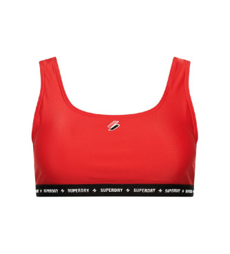 Superdry Stretch-top med mikrologo Code red