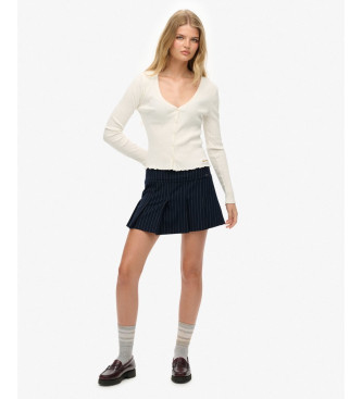 Superdry Essential Button T-shirt biały