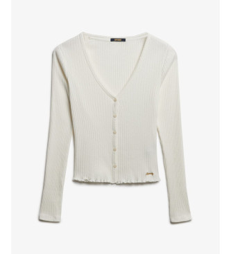 Superdry Essential Button T-shirt biały